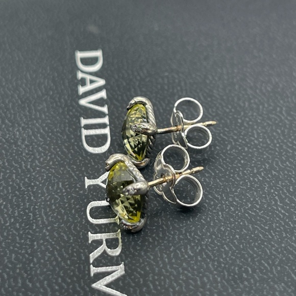 David Yurman Chatelaine Stud Earrings with Lemon Citrine - Picture 12 of 14